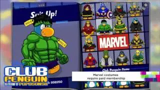 Sneak Peek: Marvel Super Hero Takeover items! - Club Penguin - Pupusonsa
