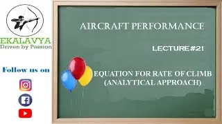 AIRCRAFT PERFORMANCE || Equation for Rate of Climb (Analytical Approach) || Lecture #21