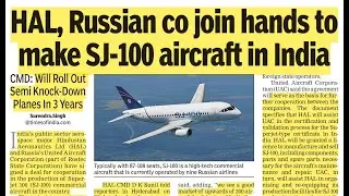 HAL&ndash;Russia Aircraft Deal | SJ-100 Manufacturing in India | Defence & Aviation | English Reading