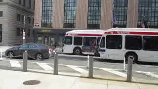 THE SEPTA BUS RACES AROUND CITY HALL IN PHILADELPHIA