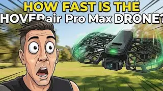 Тест максимальной скорости HOVERAir X1 Pro (55 км/ч!) на электроскейтборде + обзор точности отсле...