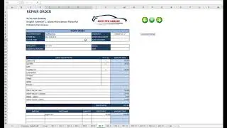 Printable Auto Repair Work Order Sheet (video product) ICripe20-053
