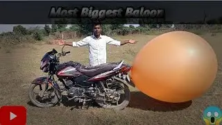 Balloon VS Bike silencer - super Big Size Balloon Create - Crazyexperiment200