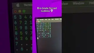 Bro brute forced sudoku #computerscience #softwareengineering #bruteforce