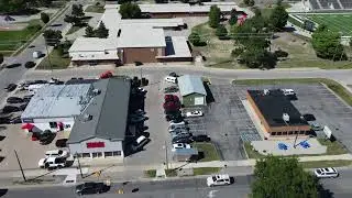 Drone View - 14th Street/Mobil/Thirlby Field/Veterans Drive - Traverse City, Michigan