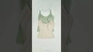 Scoop neck gathered spaghetti brami top #fashion #brami #top #ootd