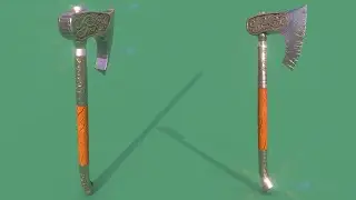 Stylized Axe - Playblast & Rendered Images | ZBrush | Substance Painter | Autodesk Maya