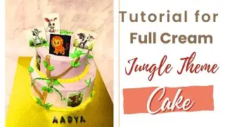 Jungle Theme Cake #marathichannel #cakedecorating #whippedcreamcake #cakedecoratingideas