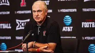 Texas Tech Football: Weekly Press Conference (Utah) | 9.15.25