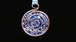 Copper And Epoxy Spiral Pendant
