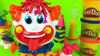 Playdoh Funny Clown Mold Balloons Animals - Learn the colors Clown Plastilina Plasticine Hasbro Toys