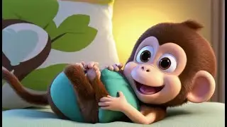 Five Cheeky Monkeys at Bedtime | Playful Bedtime Rhyme for Kids | Fun Nighttime Song for Toddlers