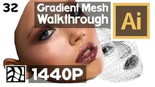 Gradient Mesh Advanced Tutorial - Learn Realistic Drawing (Adobe Illustrator) - Mouth (Episode 32)