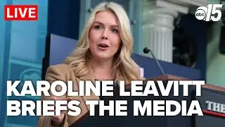 White House Press Secretary Karoline Leavitt hold media briefing