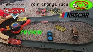 Disney Pixar cars NASCAR lane change race review