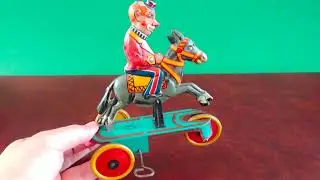 1930's Bell Bologna Clown on Donkey