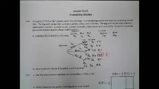 CPM Integrated Lesson 3.1.3 Probability Models