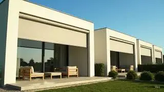 Outdoor Sunscreen Rolling Up Shades