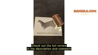 Review FANJEIS Men's Beard Shaping Tool With Inbuilt Comb Transparent Template Styling Comb Template