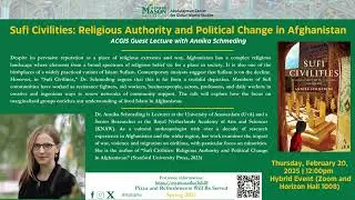 Sufi Civilities &ndash; Religious Authority and Political Change with Dr. Annika Schmeding