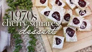 VINTAGE DESSERT 1970s cherry squares