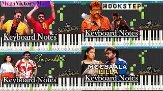 Mana Shankara Vara Prasad Garu Songs Keyboard Notes 🎹 | Easy Piano Tutorial
