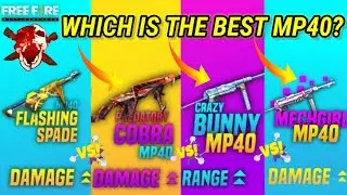Which is Best Mp40 Gun Skin ?  Crazy Bunny vs Cobra vs Poker vs Mechanical - Garena Free Fire