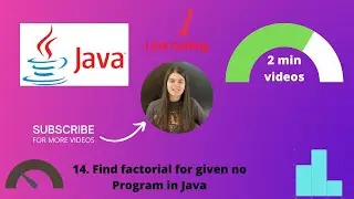 Java Tutorial |14. Find factorial for given no Program in Java|#factorials  program |factorial small