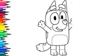 Bluey and Bingo Drawing, Painting & Colouring for Kids and Toddlers_ Child Art 
