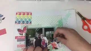 Scrapbook layout process video/crafting/tutorial/ScrappyNerdUK/Likeforever/January 2017