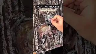 PAINTING PROCESS &lsquo;silent forest&rsquo; #shorts #artshorts #paintingprocess