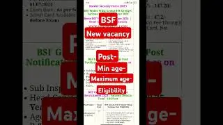 BSF water wing new vacancy
