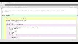 Write A Java Program To Input 25 Elements In An Array||Print All the Palindrome Numbers In The Array