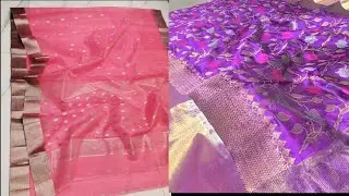 @all new collection with video🥰#PURE #CHANDERI SILK*Saree #whatsapp 9527470809
