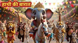 Hathi Ki Barat 🐘💍 | Animal Wedding Cartoon | Kids Hindi Rhymes।