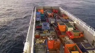 PSV vessel on duty in the North sea