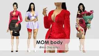 LindaSims2 - MOM body - DRESS (top only)