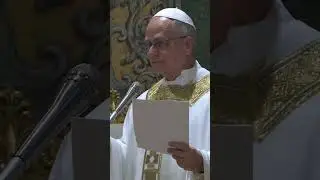 #vatican 09-05-2025 POPE LEO XIV began his first  homily with words in english