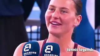 2026 Brisbane open Aryna Sabalenka & Marta Kostyuk Trophy Ceremony