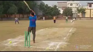Highlights of my Innings Teachers vs students Cricket Match