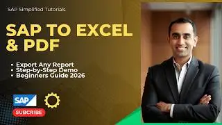 Export SAP Data to Excel & PDF Easily | Step-by-Step SAP Tutorial for Beginners