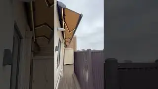 Modern LED awning for balcony terrace, electric retractable, aluminum alloy box #decor #shade #roof