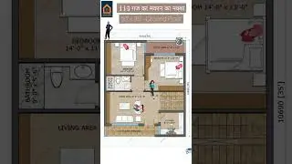 30'x35' House Plan, 2 BHK, 30 by 35 Home Plan, 30*35 House Design #indianstyle #shorts