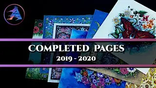 Completed coloring pages finished 2019-2020 | WORLD OF FLOWERS Johanna Basford | Prismacolor pencils