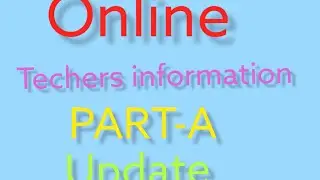 Techers information Data updation