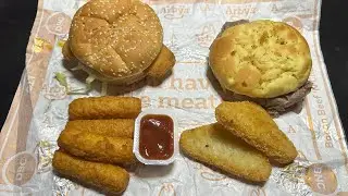 Arby's ASMR Fish Sandwich, Roast Beef n Cheddar, Potato Cakes, Mozzerella sticks, whispered ramble