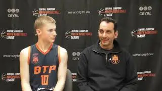 CEYBL U17, 24. 1. 2026, PRESS conference, BK Brand&yacute;s - Basketball Talents Potsdam