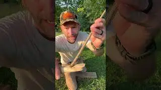 Quick lesson: Make a hand drill spindle for friction fire practice ￼🔥
