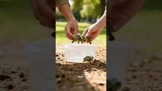 Tiny turtles rescued! Relocated into my private pond! #trending #animalrescue #saveturtles #turtle