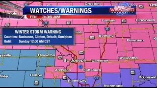 AM Dense Fog Advisory, Winter Storm Warning for New Years